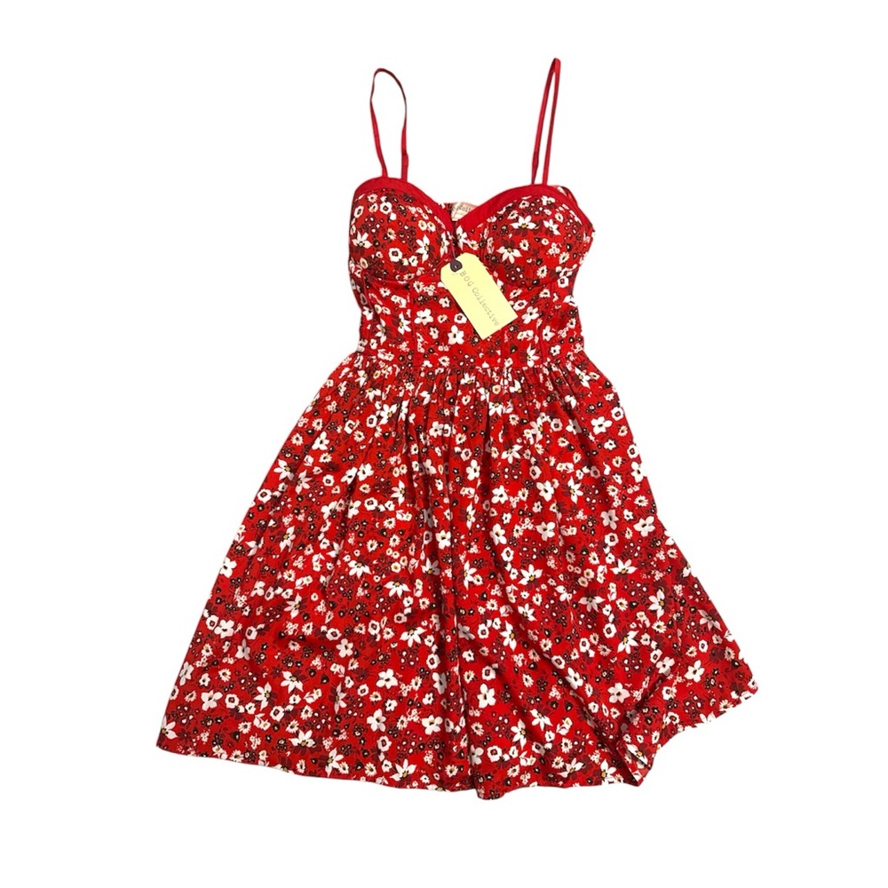 B.O.G Collective Red Floral Summer Dress 🍒🌸